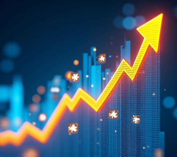 Grafico che mostra un aumento dei ricavi e delle prenotazioni dirette